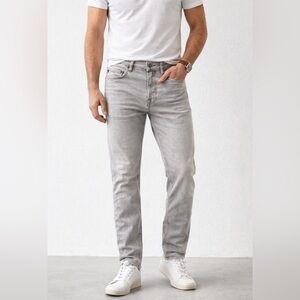 AllSaints Men’s Gray Slim Fit Jeans Size 32 – Light Wash, Excellent Condition